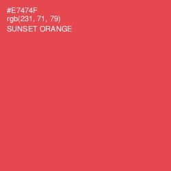 #E7474F - Sunset Orange Color Image